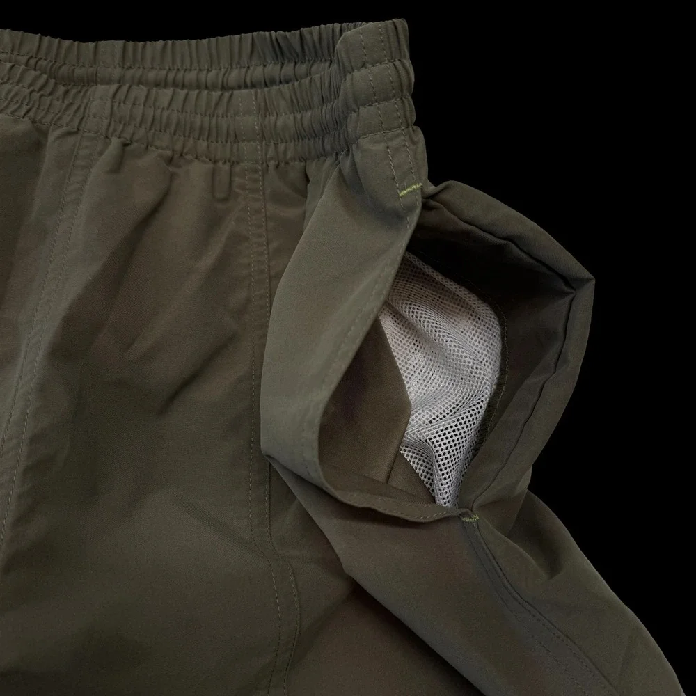 Orvis Mens Olive Green Medium Mesh Lined Swim Trunks Shorts‎ #574